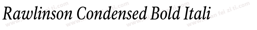Rawlinson Condensed Bold Italic字体转换
